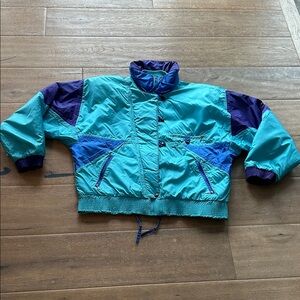 Women's Teal and Purple Ski Jacket